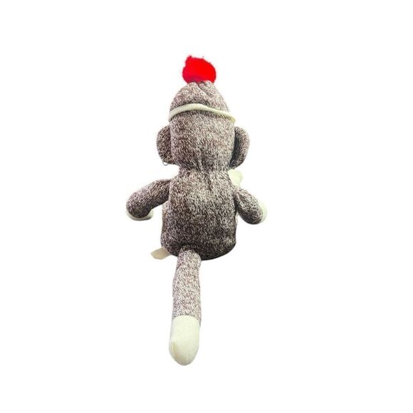 Plushland Brown Cream Red Mouth Floppy Sock Monkey Plush Stuffed Animal 20" - Picture 3 of 7